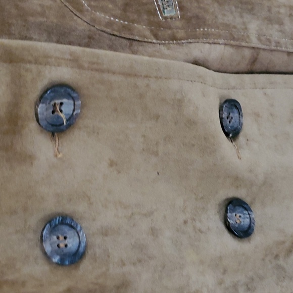 Foxy Brown vintage ultra suede padded lining faux fur collar coat - Picture 5 of 13